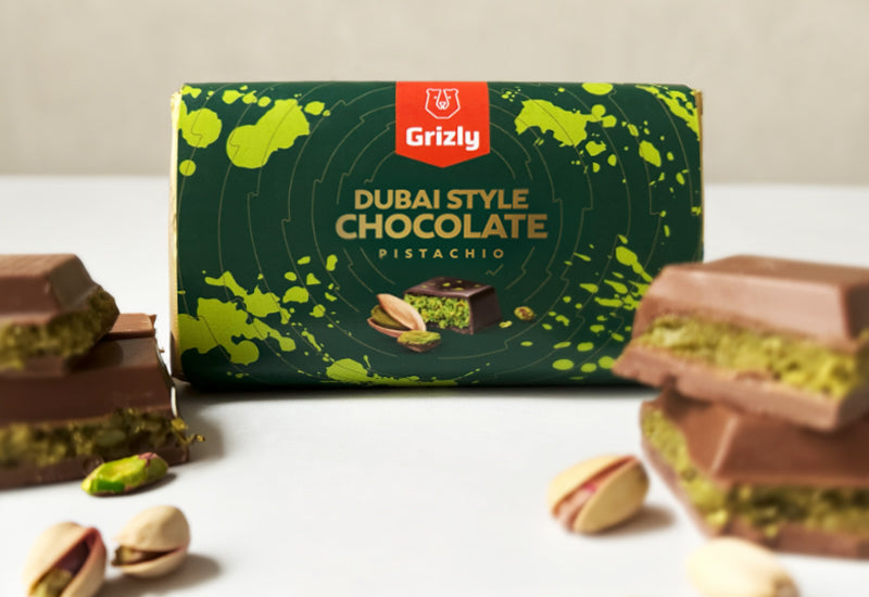 GRIZLY Dubai Chocolate – Pistachio & Knafeh