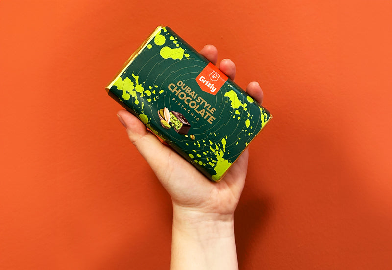 GRIZLY Dubai Chocolate – Pistachio & Knafeh