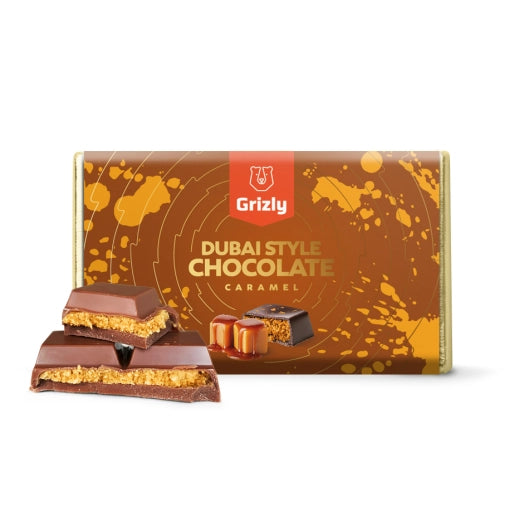 GRIZLY Dubai Chocolate – Salted Caramel & Knafeh