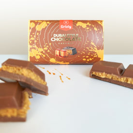 GRIZLY Dubai Chocolate – Salted Caramel & Knafeh